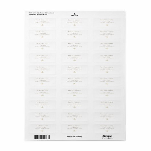Modern Gold Foil Leaf Return Address Labels (Vorne)