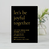 Modern Gold Foil “Let’s Be Joyful Together Folieneinladung (Stehend vorne)