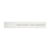 Modern Gold Foil Polka Dots Rundum-Adressaufkleber (Person)