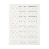 Modern Gold Foil Polka Dots Rundum-Adressaufkleber (Bogen)