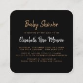 Modern Gold Foil & Script Baby Shooting Ticket (Vorderseite)