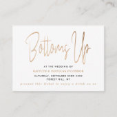 Modern Gold Foil Script Gratis Drink Ticket Begleitkarte (Vorderseite)