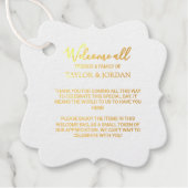 Modern Gold Foil Wedding | Elegant Minimalist Geschenkanhänger (Vorderseite)