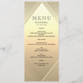 Modern Gold Foil Wedding Menu Menükarte (Vorderseite)