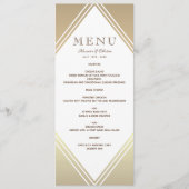 Modern Gold Foil Wedding Menu Menükarte (Vorderseite)