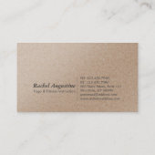 Modern Gold Foil Yoga Instructor Typografie Kraft Visitenkarte (Rückseite)