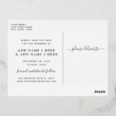 Modern Gold Folay Overlay Vollständiges Foto Save  Folie Einladungspostkarte (Rückseite)