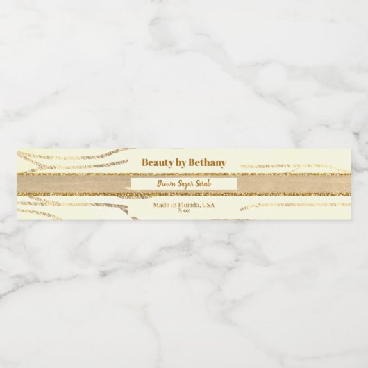 Modern Gold-Folie-Wellness-Center Wasserflaschenetikett (Einzelnes Label)