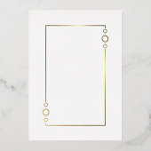 Modern Gold Foods Engagement Party Folieneinladung (Rückseite)