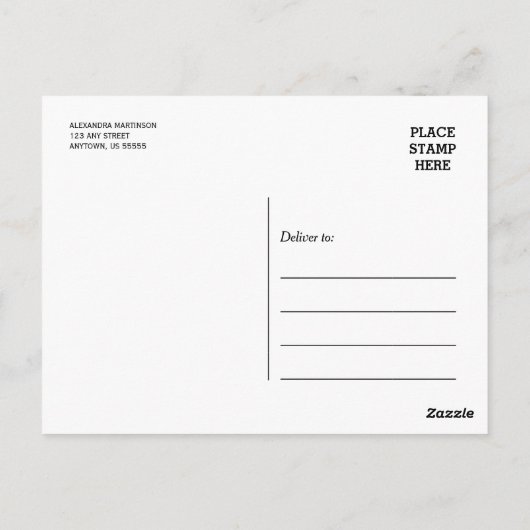 Modern Gold Foto Abschluss Vielen Dank Postkarte (Rückseite)