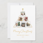 Modern Gold Foto Collage Weihnachten (Vorderseite)