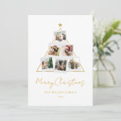 Modern Gold Foto Collage Weihnachten (Stehend Vorderseite)