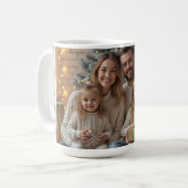 Modern Gold Foto Snowflakes Kaffeetasse (Vorderseite Links)