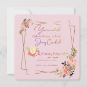 Modern Gold Frame | Custom Bride-to-Be Invite Save The Date (Vorderseite)