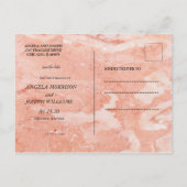 Modern Gold Frame Elfenbeingrün Save the Date Ankündigungspostkarte (Rückseite)