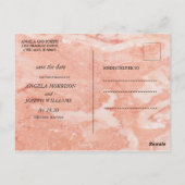 Modern Gold Frame Elfenbeingrün Save the Date Postkarte (Rückseite)