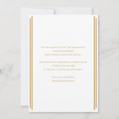 Modern Gold Frame Graduate Announcement Einladung (Rückseite)