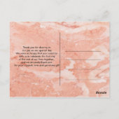 Modern Gold Frame Ivory Green Floral Vielen Dank Postkarte (Rückseite)