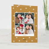 Modern Gold Frohe Weihnachten 7 Foto Collage (Rückseite)