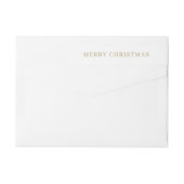 Modern Gold Frohe Weihnachten Rücksendeadresse (Rückseite)