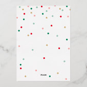 Modern Gold Frohe Weihnachtsfotokarte Folien Feiertagskarte (Rückseite)