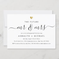 Modern Gold Future Mr. and Mrs Engagement Party