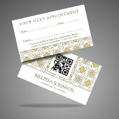 Modern Gold Geometric Appointment Card Terminkarte