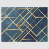 Modern Gold Geometric Blue Design Seidenpapier (Vorderseite)