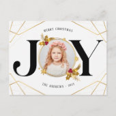 Modern Gold Geometric Family Foto Weihnachten (Vorderseite)