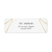 Modern Gold Geometric Family Foto Weihnachten (Vorne)