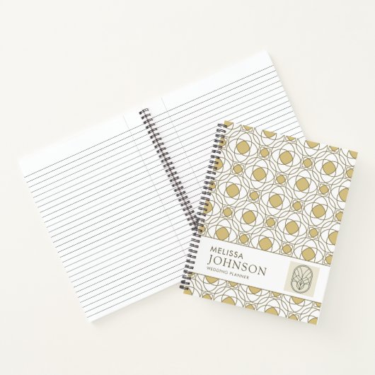 Modern Gold Geometric Luxury Notebook Notizblock (Innenseite)