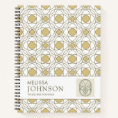 Modern Gold Geometric Luxury Notebook Notizblock (Vorderseite)