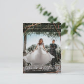 Modern Gold Geometric Wedding Vielen Dank Postkarte (Stehend Vorderseite)