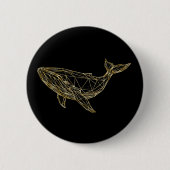 Modern Gold Geometric Whale Button (Vorderseite)