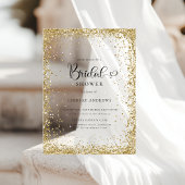 Modern Gold Glitter Bridal Shower  Acryleinladungen