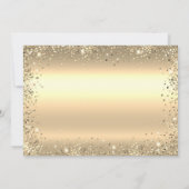Modern Gold Glitter Photo 50th Wedding Anniversary Einladung (Rückseite)