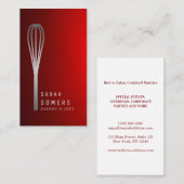 Modern Gold Glitter Whisk Bakery Visitenkarte (Vorne/Hinten)