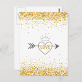 Modern Gold Glitzer & Arrow Wine tasting in der Fa Postkarte (Vorne/Hinten)