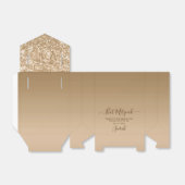 Modern Gold Glitzer Bat Mitzvah Geschenkschachtel (Ungefaltet)