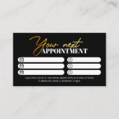 Modern Gold Glitzer & Black Sparkor Haar Stylist Terminkarte (Vorderseite)