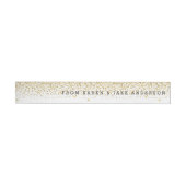 Modern Gold Glitzer Confetti & Name Rundum-Adressaufkleber (Person)