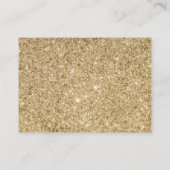 Modern Gold Glitzer Heart Baby Showbucher anforder Begleitkarte (Rückseite)