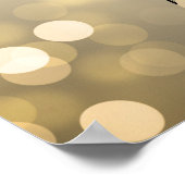 Modern Gold Glitzer Lights Salon Menü Poster (Ecke)