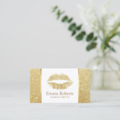 Modern Gold Glitzer Lips Ein perfektes Wochenende Visitenkarte (Stehend Vorderseite)