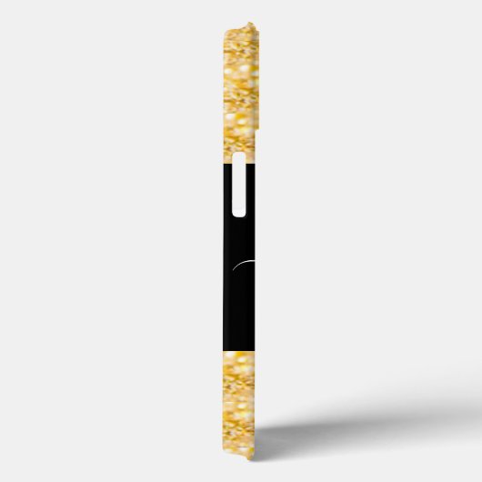 Modern Gold Glitzer Monogram Case-Mate iPhone Ca Hülle (Rückseite / Rechts)