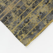 Modern Gold Glitzern Streifen Fleecedecke (Ecke)