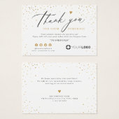 Modern gold gold glitter business logo thank you e (Vorne & Hinten)
