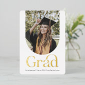 Modern Gold Grad, Ankündigung von Foto Abschluss (Stehend vorne)