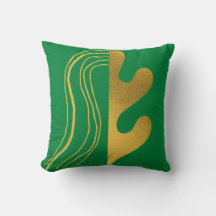 Modern Gold Green Abstrakt Leaf
