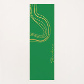 Modern Gold Green Abstrakt Yogamatte (Vorderseite)